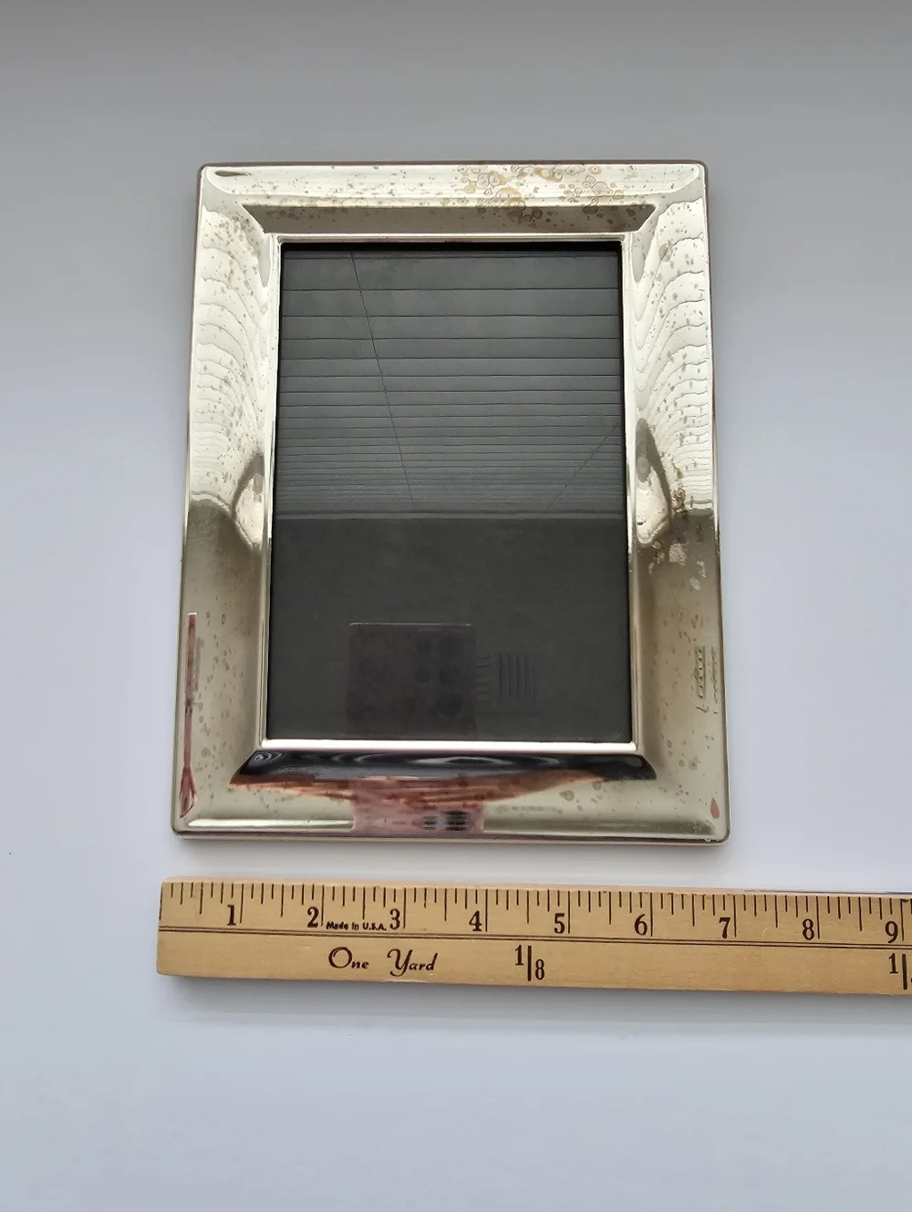 Vintage Polished Silver-Plate 5x7 Beveled Frame - Classic Mirror Finish​
